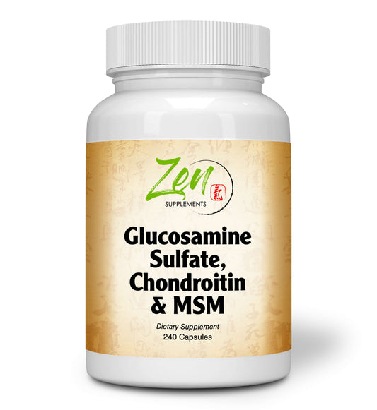 Glucosamine Chondroitin MSM - Supports Healthy Joint Structure, Mobility Function & Comfort (Shellfish Free) 240-Caps