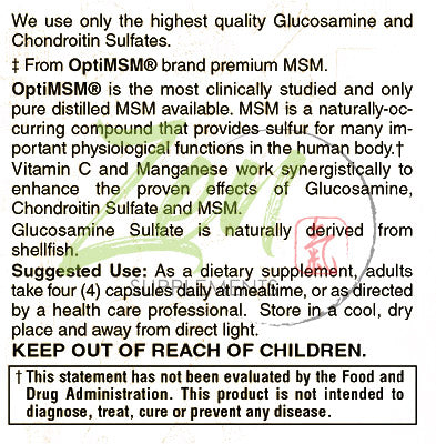 Zen Supplements - Glucosamine Chondroitin MSM - Supports Healthy Joint Structure, Mobility Function & Comfort (Shellfish Free) 240-Caps