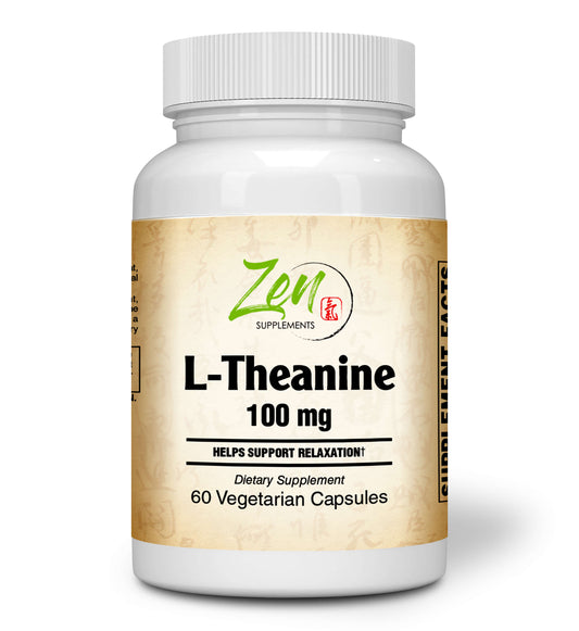 L-Theanine - Promotes Relaxation, Sleep & Mental Clarity associated with Stress 100 Mg 60-Vegcaps