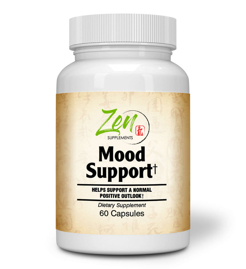 Zen Supplements - Mood Support with St. John's Wort, Siberian Eleuthero, L-tyrosine & 5HTP - Supports a Healthy Nervous System & Positive Mood 60-Caps