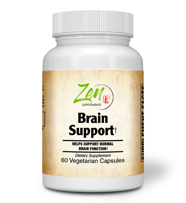 Zen Supplements - Brain Support w/ Ginkgo Biloba, Phosphatidylserine, DHA & L-Carnitine 60-Vegcaps