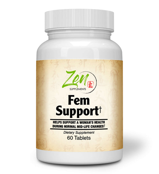 Fem Support With Black Cohosh, Soy Isoflavones, Red Clover Extract 60-Tabs - Supports Hormonal Balance for Women - Hot Flashes & Menopause Natural Support – Support for Hormonal Weight Gain, Night Sweats, Disturbed Sleep, Mood Swings