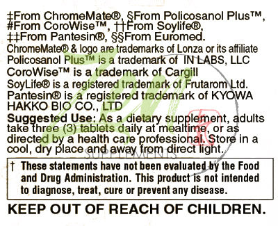 Zen Supplements - Cholesterol Support, for Healthy Cholesterol Levels & Cardiovascular Health with Policosanol, Tocotrienols, Chromium, Pantethine & Soy Isoflavones 90-Tabs