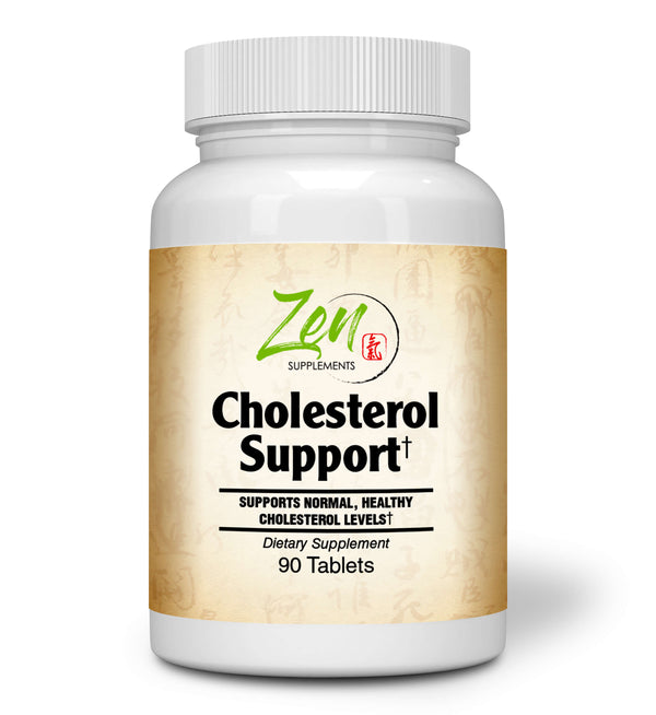 Zen Supplements - Cholesterol Support, for Healthy Cholesterol Levels & Cardiovascular Health with Policosanol, Tocotrienols, Chromium, Pantethine & Soy Isoflavones 90-Tabs