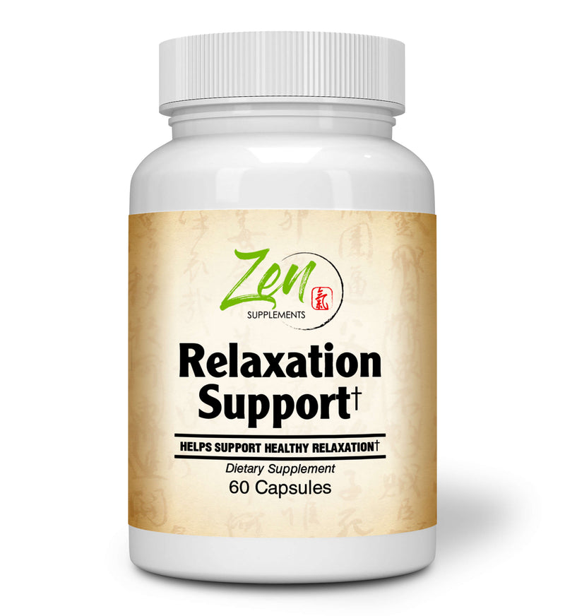 Zen Supplements - Relaxation Support with Relora, Theanine, Magnesium, Chamomile, Hops & Vitamin B-6 60-Caps - Relaxation Supplement - Herbal Blend Crafted To Sooth Minds & Allow Relaxation, Promotes Positive Mood - Supports Serotonin Increase