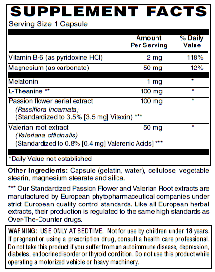 Zen Supplements - Sleep Support with Melatonin, L-Theanine, Passionflower & Valerian 60-Caps - Supports Overall Sleep Quality - Magnesium to Fall Asleep Fast - For a Calm & Restful Night - Non Habit Forming