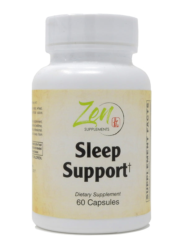 Zen Supplements - Sleep Support with Melatonin, L-Theanine, Passionflower & Valerian 60-Caps - Supports Overall Sleep Quality - Magnesium to Fall Asleep Fast - For a Calm & Restful Night - Non Habit Forming