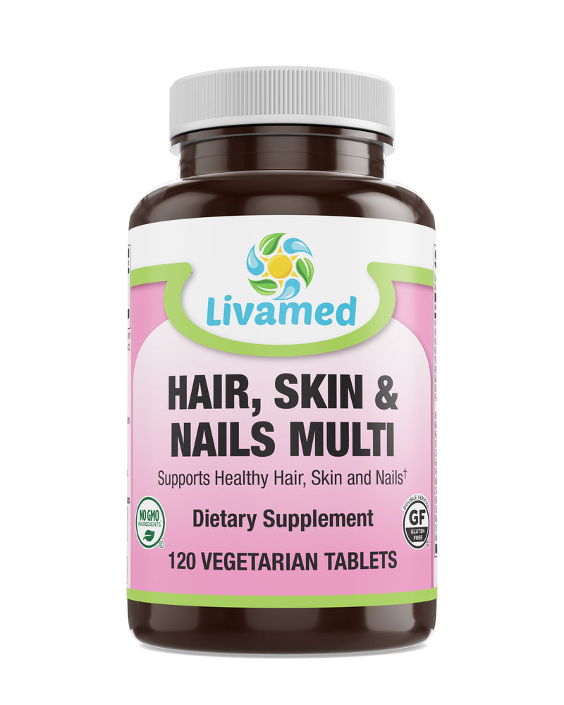 Livamed - Hair, Skin & Nails Multivitamin with Trace Minerals Veg Tabs