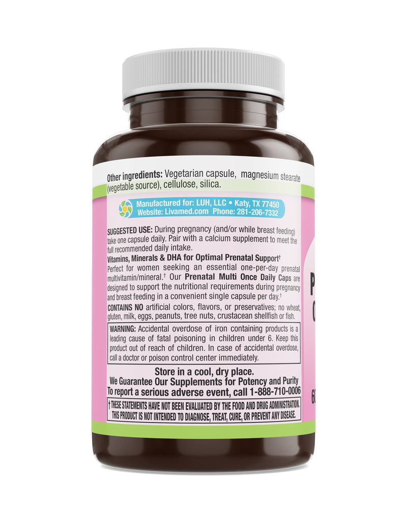 Livamed - Prenatal Once Daily Veg Caps 60 Count