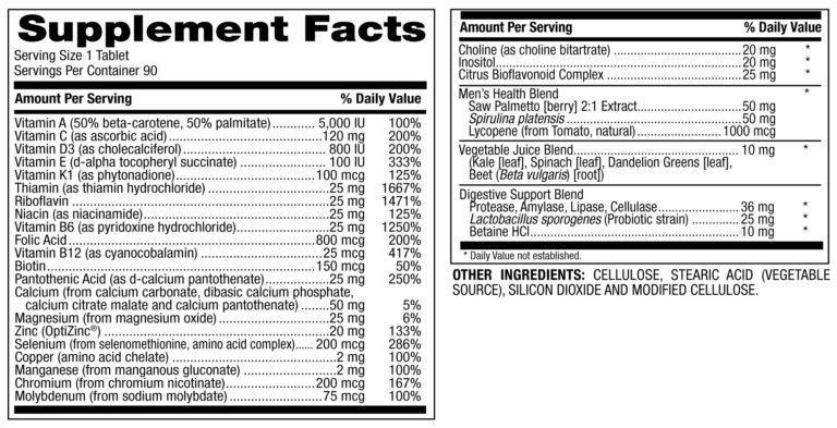 Livamed - Men's Once Daily Veg Tabs 90 Count