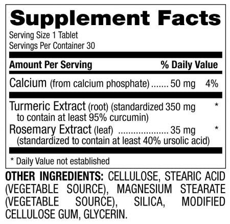 Livamed - Turmeric Factors Veg Tabs 30 Count