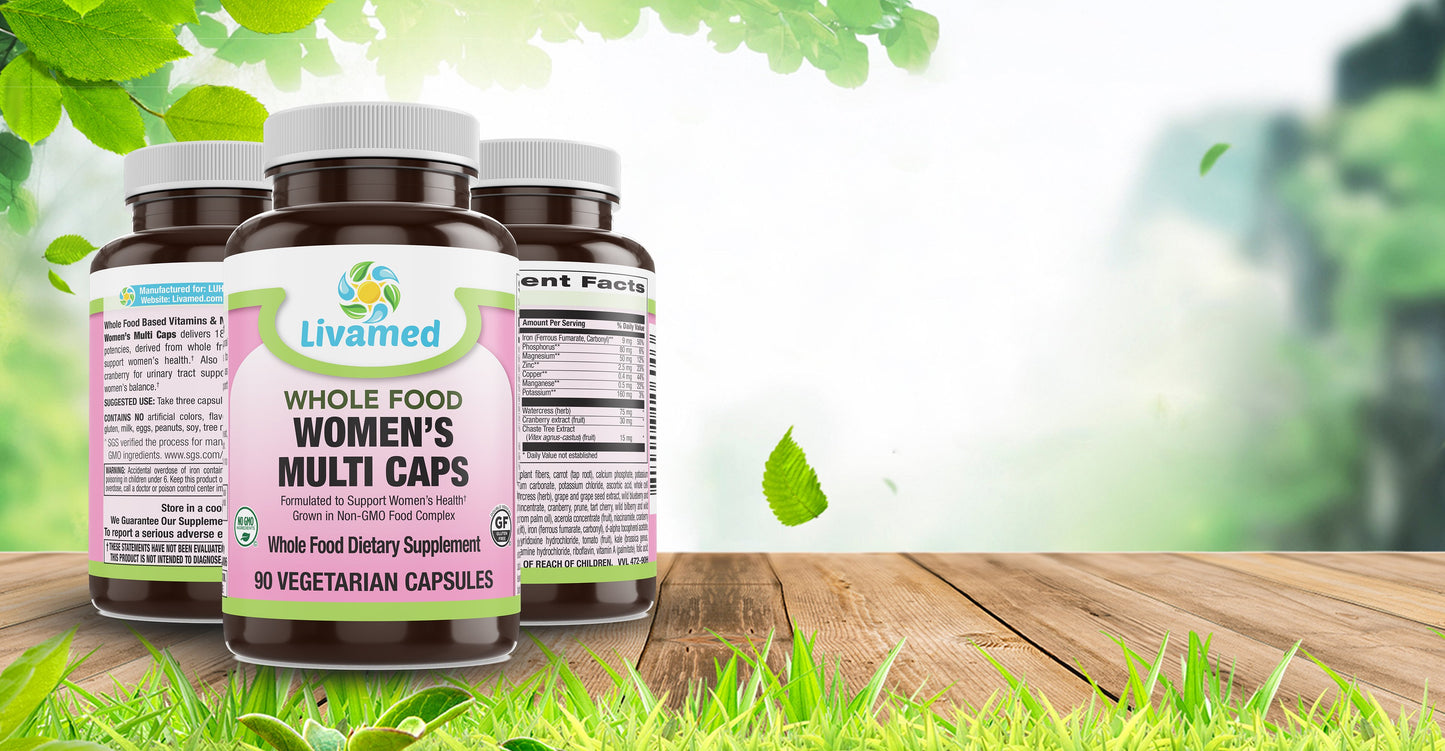 Women's Multi Veg Caps - Whole Food Essentials   90 Count